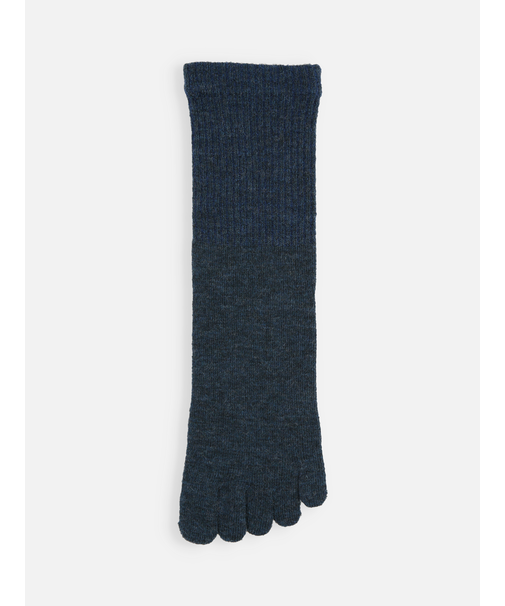 【Tabio MEN】毛混ゴムゆる五本指クルー丈ソックス