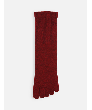 【Tabio MEN】毛混ゴムゆる五本指クルー丈ソックス