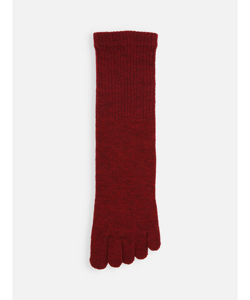 【Tabio MEN】毛混ゴムゆる五本指クルー丈ソックス