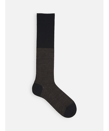 【Tabio MEN】ウールヘリンボンロングホーズ