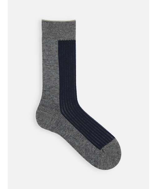 ジャカードリブ切替ソックス メンズサイズ