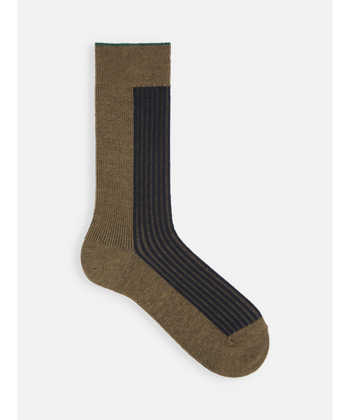 ジャカードリブ切替ソックス メンズサイズ