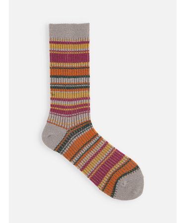 ジャカードボーダーソックス