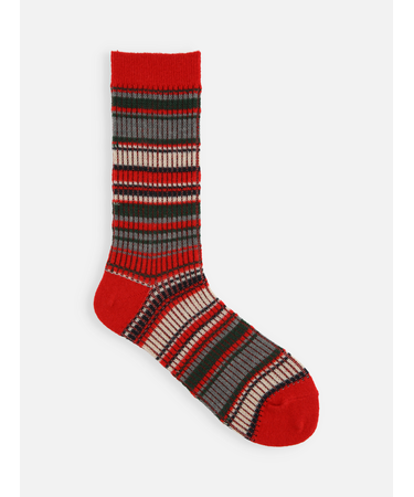 ジャカードボーダーソックス