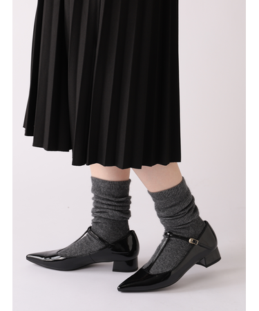 紡毛アンゴラ混フワフワショートソックス