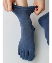 【Tabio MEN】ゴムゆるlight五本指レギュラーソックス