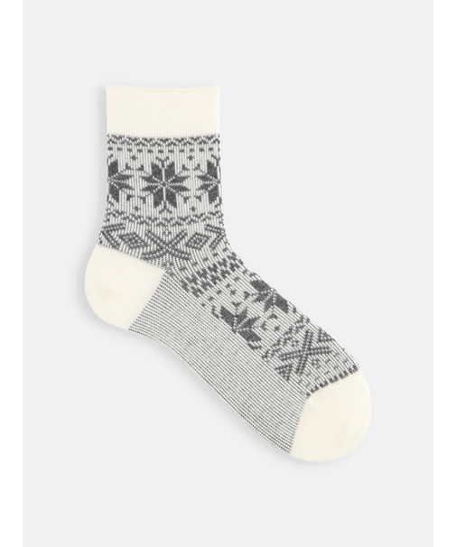 【Tabio MEN】スノーフレイクロークルー丈ソックス