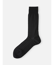 【Tabio MEN】 連続シルケット ストライプレギュラー丈ソックス（23.0～25.0cm）