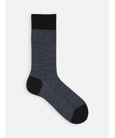 【Tabio MEN】ウールヘリンボンレギュラー丈ソックス（27.0～29.0cm）