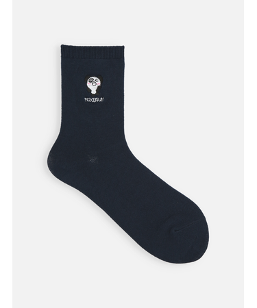 岡山限定 さくさくぱんだ刺繍ベタソックス