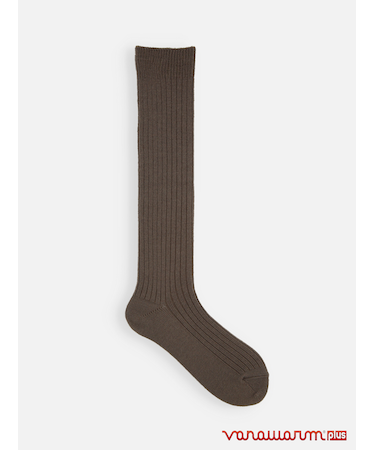 バナウォームローゲージリブハイソックス