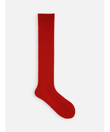 バナウォームローゲージリブハイソックス