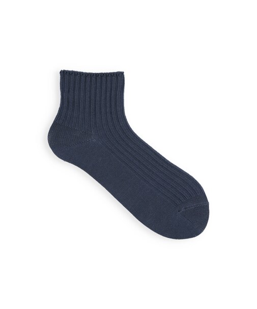 スタンダードリブ ローゲージショートソックス
