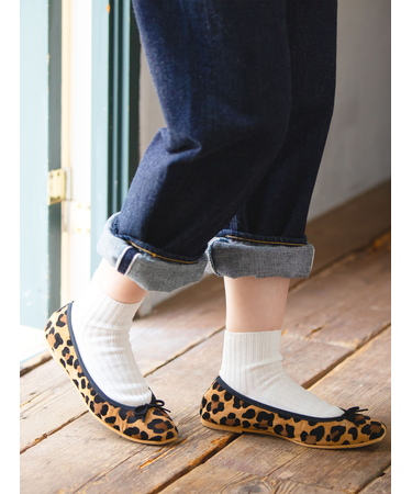 ローゲージ2×2リブショートソックス