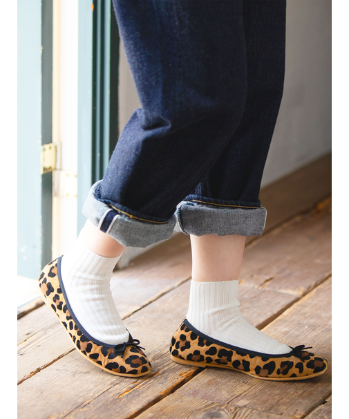 ローゲージ2×2リブショートソックス