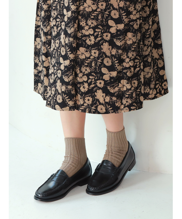 ローゲージ2×2リブショートソックス