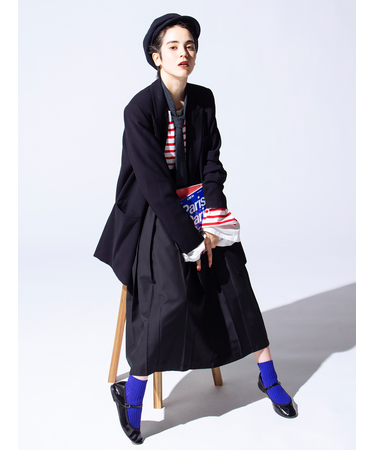 ローゲージ2×2リブショートソックス