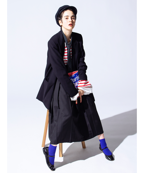 ローゲージ2×2リブショートソックス