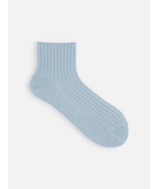 ローゲージ2×2リブショートソックス