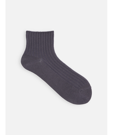 ローゲージ2×2リブショートソックス