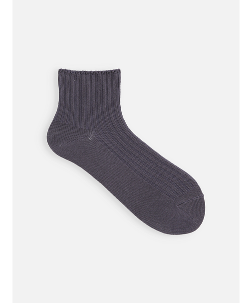 ローゲージ2×2リブショートソックス