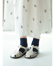 ローゲージ2×2リブショートソックス