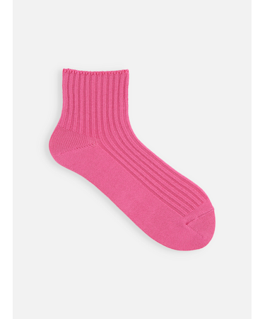 ローゲージ2×2リブショートソックス