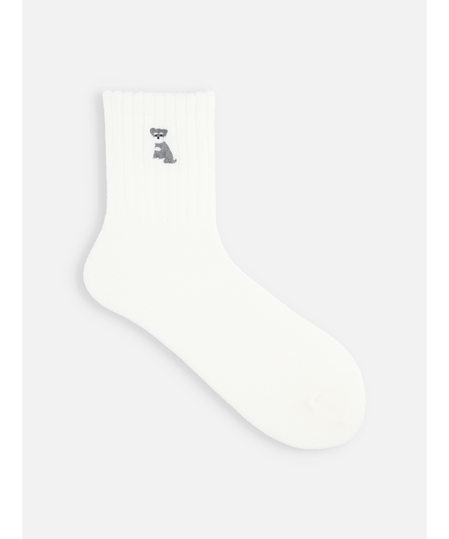 犬刺繍アメリブショートソックス