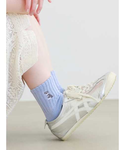 犬刺繍アメリブショートソックス