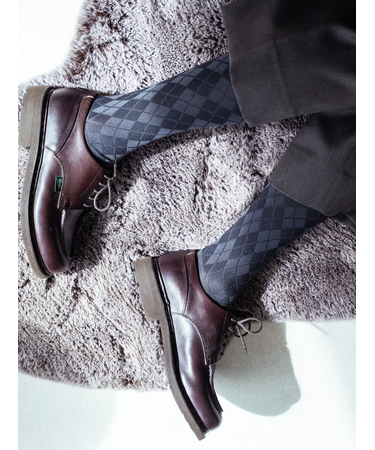 【Tabio MEN】NEWリンクス総ダイヤレギュラー丈ソックス