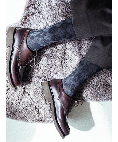 【Tabio MEN】NEWリンクス総ダイヤレギュラー丈ソックス