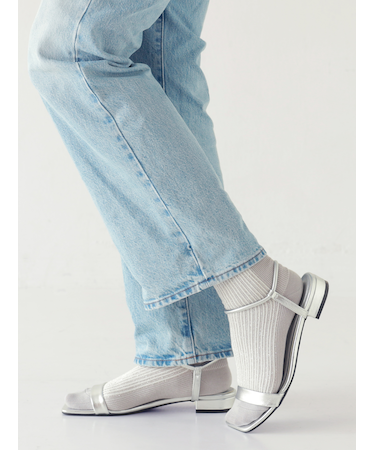 綿混ラメバイカラーJQソックス