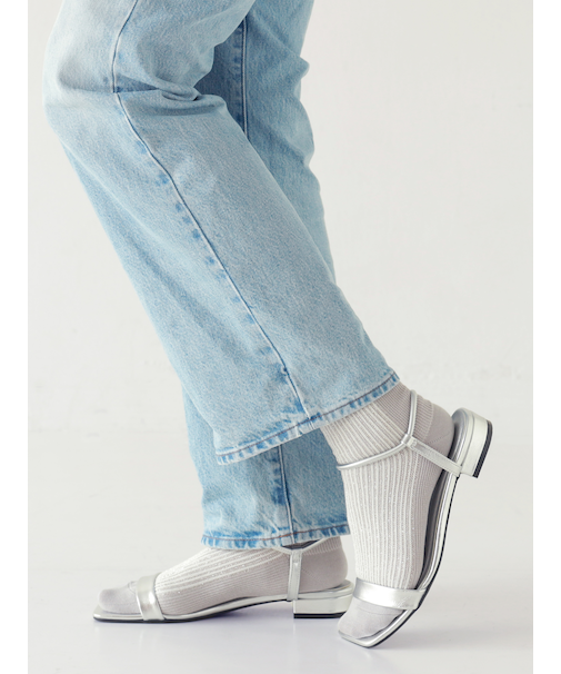 綿混ラメバイカラーJQソックス