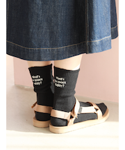 メッセージ刺繍ソックス