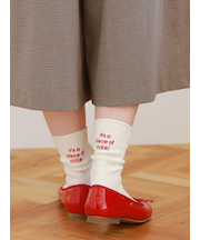 メッセージ刺繍ソックス