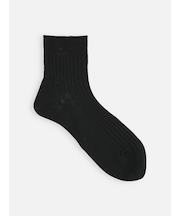 【綿100%】5×2リブショートソックス(23~24cm)