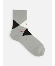 【Tabio MEN】綿アーガイルショート丈ソックス