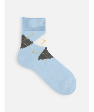 【Tabio MEN】綿アーガイルショート丈ソックス