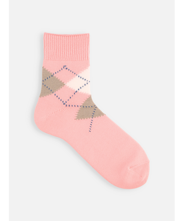 【Tabio MEN】綿アーガイルショート丈ソックス