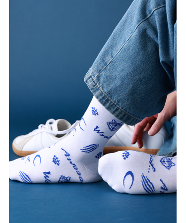 【Tabio MEN】ウルフパターンレギュラー丈ソックス