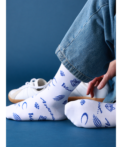 【Tabio MEN】ウルフパターンレギュラー丈ソックス