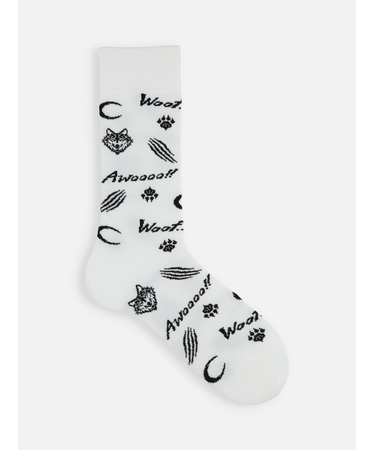 【Tabio MEN】ウルフパターンレギュラー丈ソックス