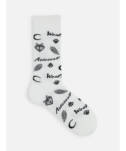 【Tabio MEN】ウルフパターンレギュラー丈ソックス