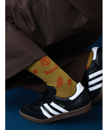 【Tabio MEN】ウルフパターンレギュラー丈ソックス