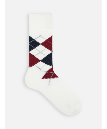 【Tabio MEN】綿アーガイルレギュラー丈ソックス