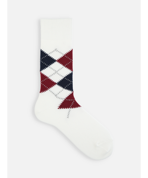 【Tabio MEN】綿アーガイルレギュラー丈ソックス