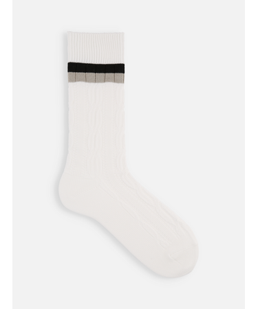 【Tabio MEN】クリケットラインレギュラー丈ソックス