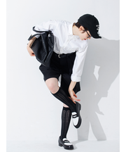 透かし編みレースハイソックス