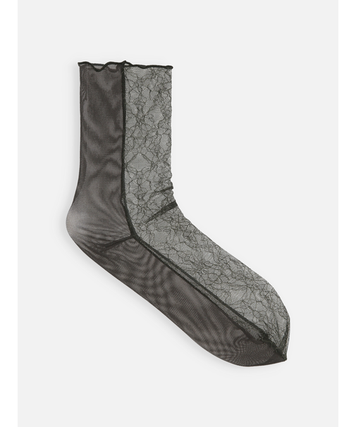 縫製フロントレースショートソックス