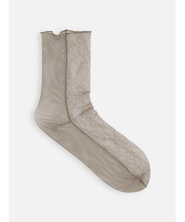 縫製フロントレースショートソックス